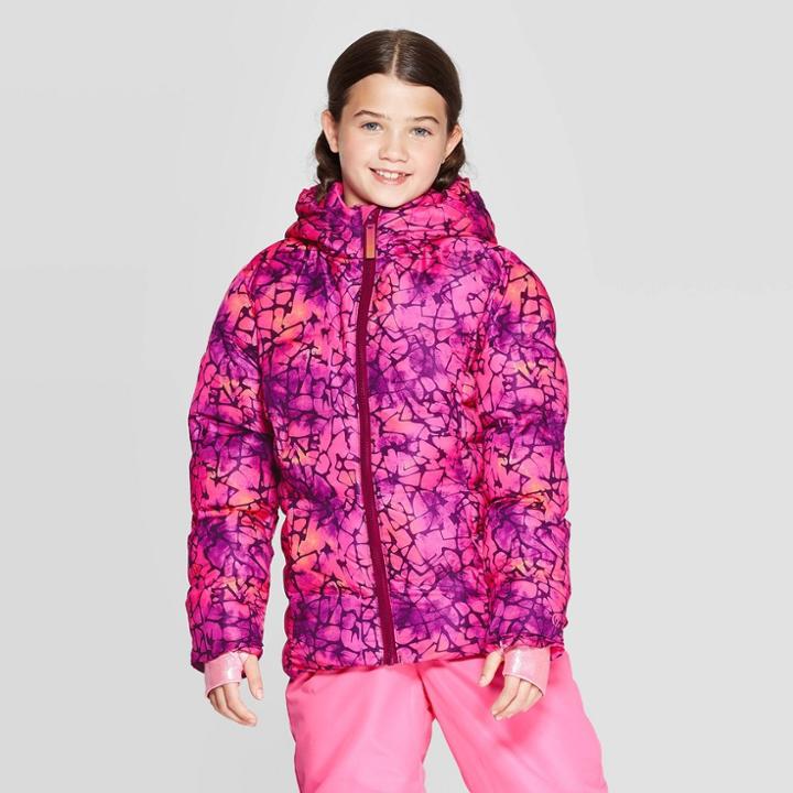 Girls' Puffer Jacket - C9 Champion Pink M, Girl's,