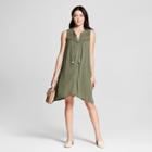Women's Crochet Trim Button Front Dress - Knox Rose Olive
