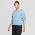 Women's Long Sleeve Drop Shoulder Pullover Sweater - Prologue Blue