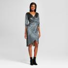 Women's Velvet Dot Dress - K By Kersh Green