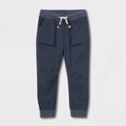Toddler Boys' Jersey Lined Poplin Woven Pull-on Pants - Cat & Jack Blue