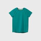Girls' Pin-tuck Back Short Sleeve Performance T-shirt - All In Motion Turquoise