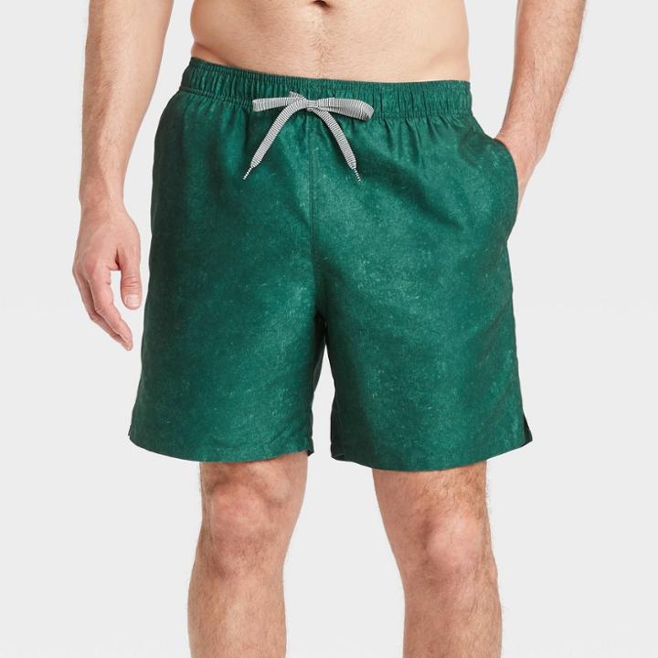 Men's 7 Swim Trunks - Goodfellow & Co Green