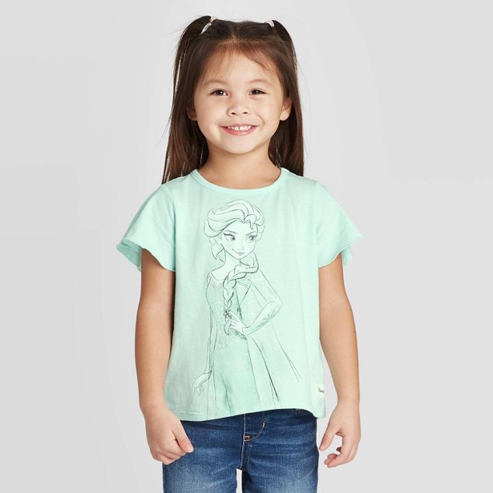 Disney Toddler Frozen Queen Elsa T-shirt - Light Green