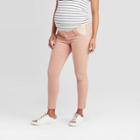 Maternity Side Panel Skinny Cropped Jeans - Isabel Maternity By Ingrid & Isabel Pink