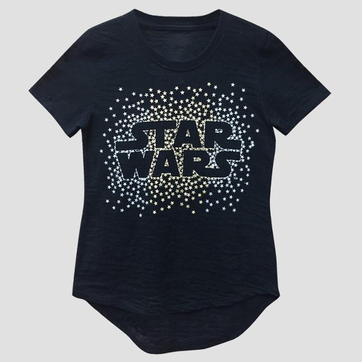 Girls' Star Wars Burnout Short Sleeve T-shirt - Black