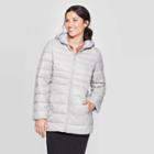 Women's Light Weight Puffer Jacket - A New Day Gray