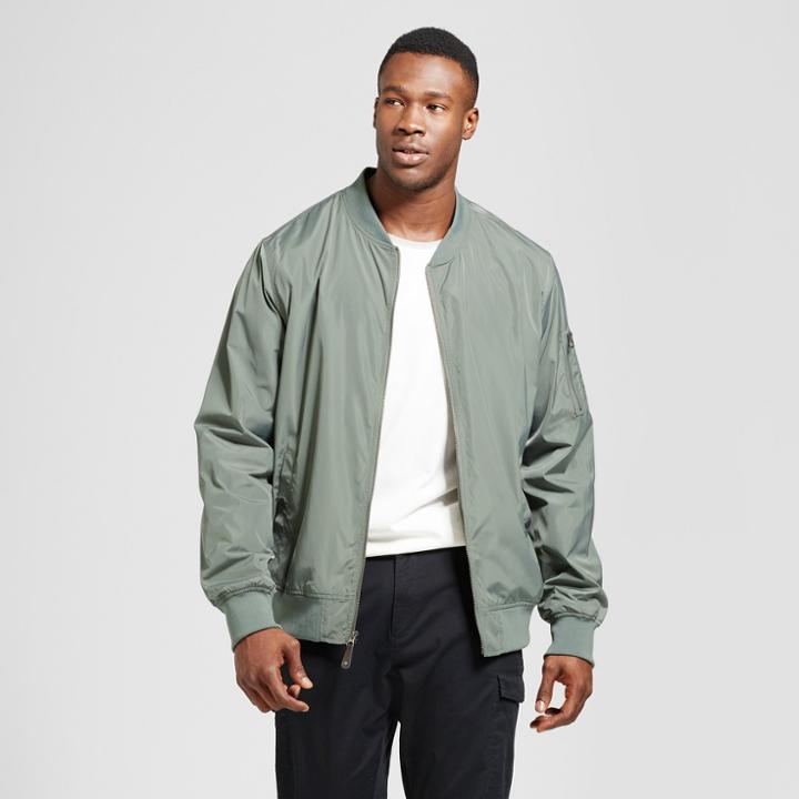 Men's Big & Tall Standard Fit Lightweight Bomber Jacket - Goodfellow & Co Green