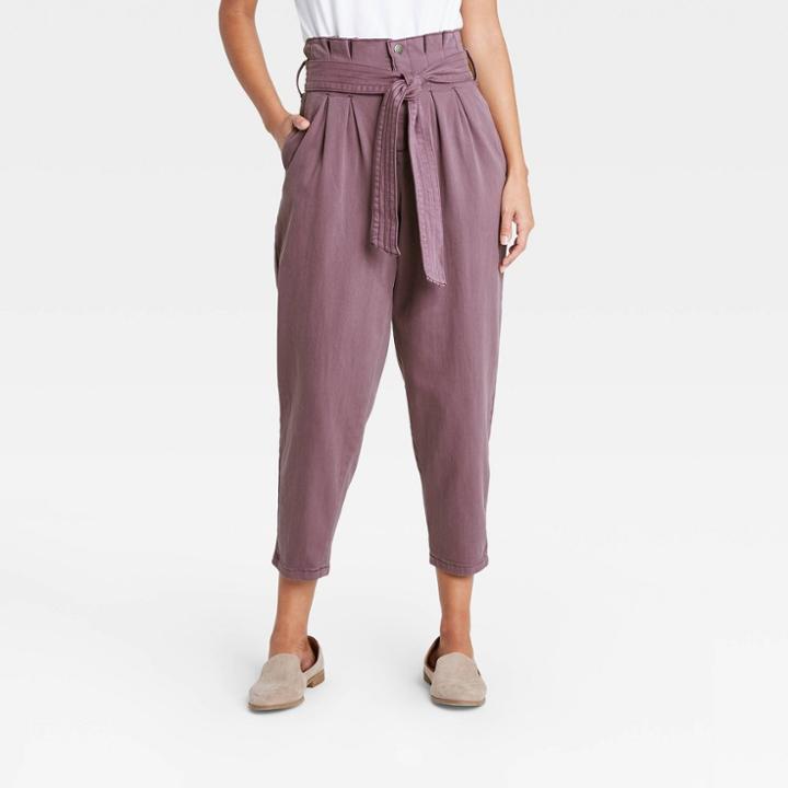 Women's High-rise Tapered Cropped Jeans - Universal Thread Purple