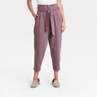 Women's High-rise Tapered Cropped Jeans - Universal Thread Purple