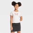 Girls' Shrunken Graphic T-shirt - Art Class White