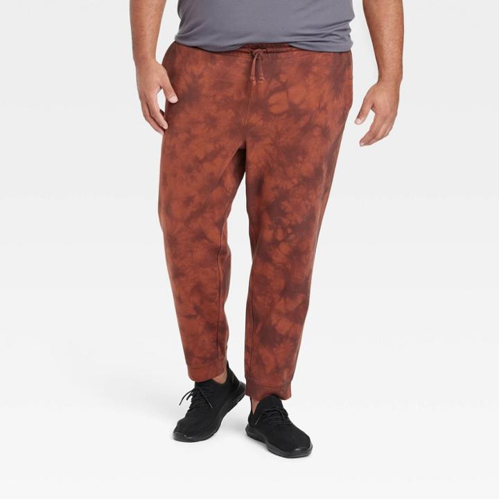 Men's Big French Terry Athletic Pants - All In Motion Brown