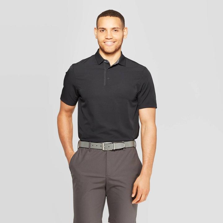 Men's Stretchwoven Golf Polo Shirt - C9 Champion New Ebony Black