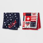 Junk Food Stars & Stripes Patchwork Bandana 2pk, Women's, Red