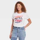 Women's Disney Mickey And Minnie Short Sleeve Sunset Drive Graphic T-shirt - White