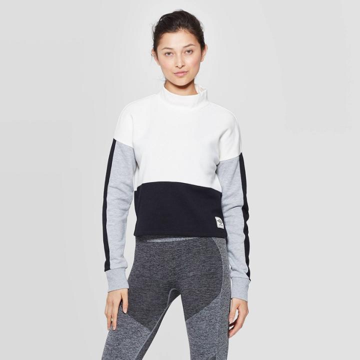 Umbro Women's Mock Neck Pullover - White L, Women's,