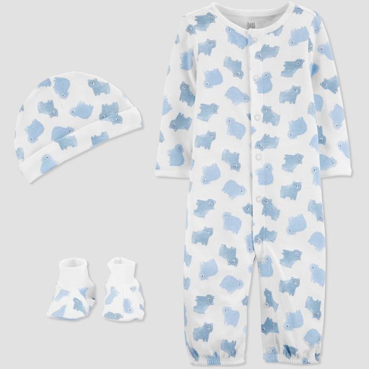 Baby Boys' 3pc Cloud Converter Nightgown - Just One You Made By Carter's Blue
