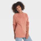 Women's Fleece Tunic Sweatshirt - Universal Thread Brown Clay