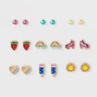 Girls' 9pc Park Theme Earrings - Cat & Jack,