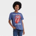 Women's The Rolling Stones Logo Short Sleeve Graphic T-shirt - Blue