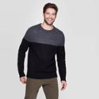 Men's Striped Standard Fit Fairisle Cozy Sweater - Goodfellow & Co Black