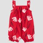 Baby Girls' Floral Romper - Just One You Made By Carter's Pink/red