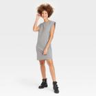 Women's Sleeveless T-shirt Dress - A New Day Heather Gray
