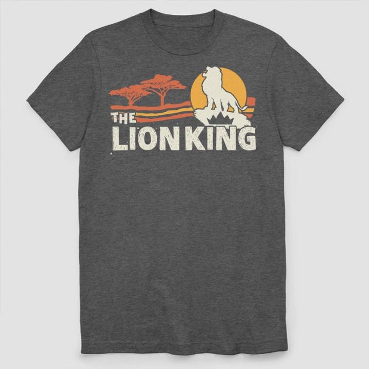Men's Disney The Lion King Short Sleeve Graphic T-shirt - Charcoal Heather