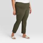 Women's Plus Size Mid-rise Skinny Cropped Cargo Pants - Who What Wear Green