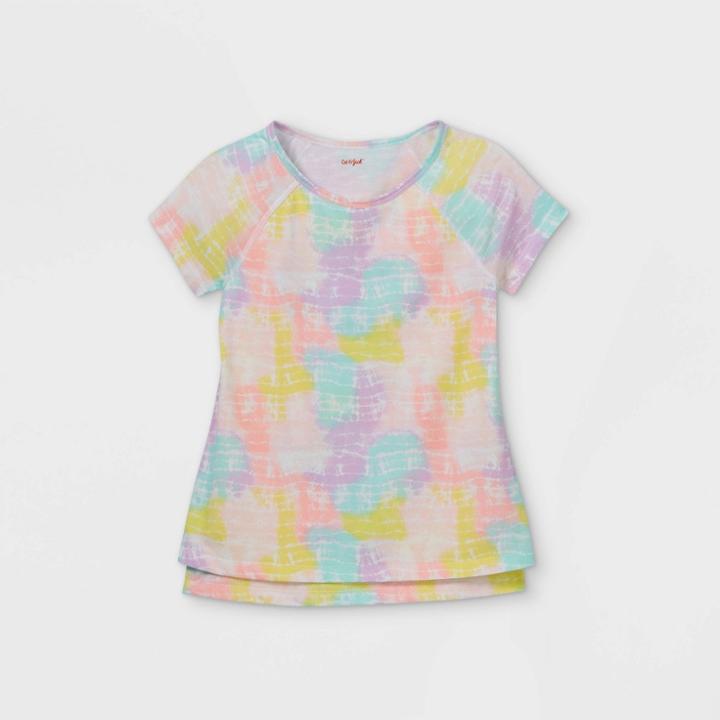 Girls' Adaptive Abdominal Access Tie-dye T-shirt - Cat & Jack