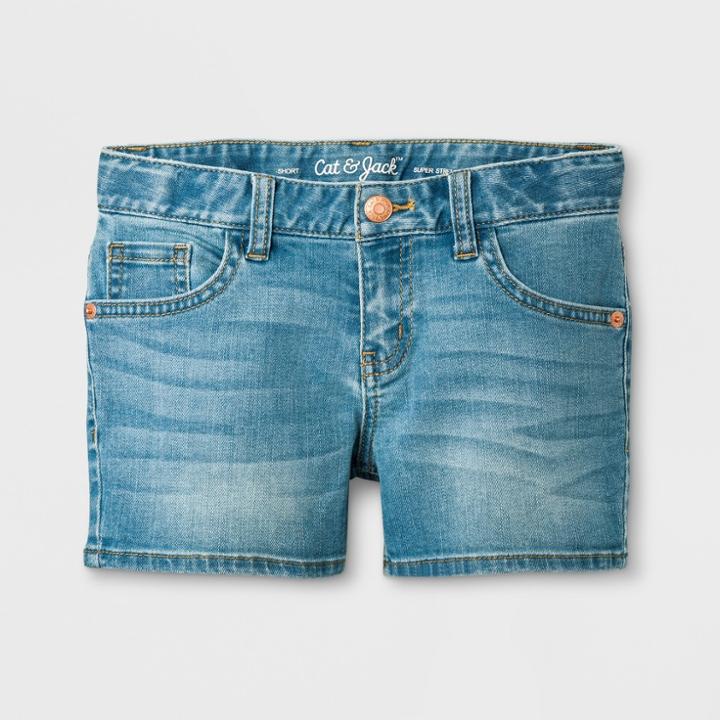 Plus Size Girls' Denim Shorts - Cat & Jack Airy Blue