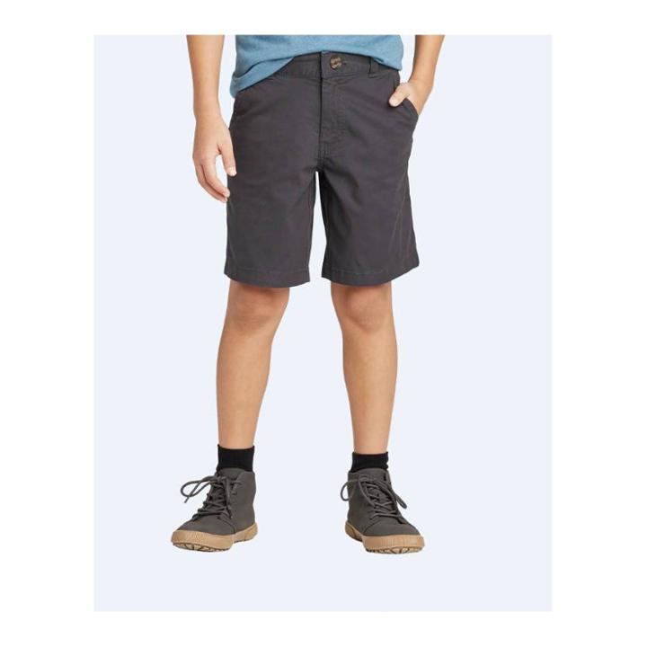 Boys' Stretch Flat Front Chino Shorts - Cat & Jack Dark Gray