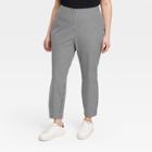 Women's High-rise Slim Fit Ankle Pants - A New Day Black/white Plaid