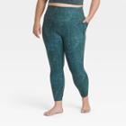 Women's Plus Size Contour Flex High-rise Lace-up Leggings 25 - All In Motion Dark Green