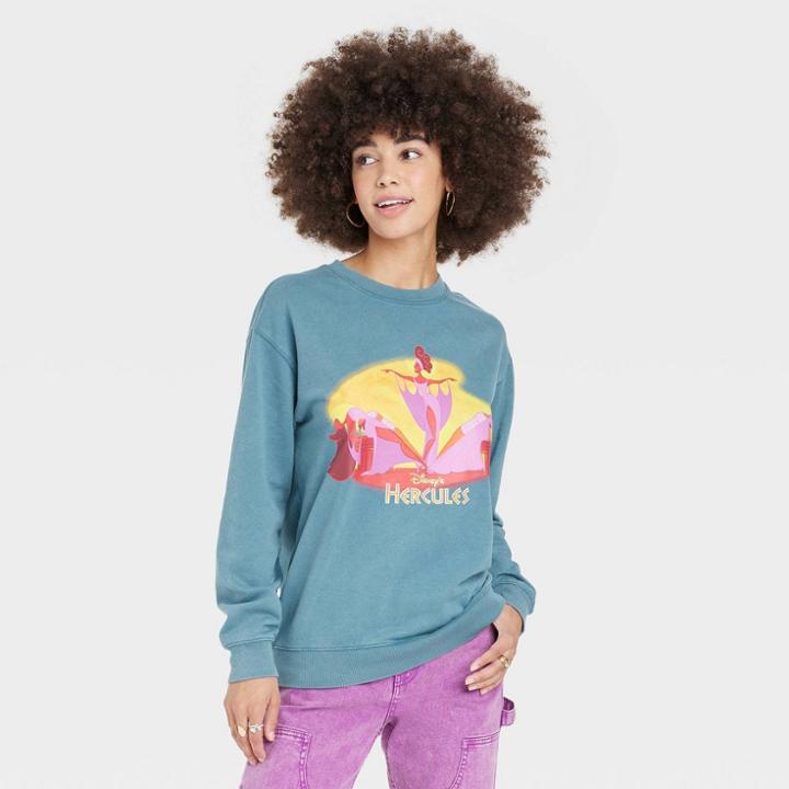 Hercules Women's The Muse Oversized Graphic Sweatshirt - Green