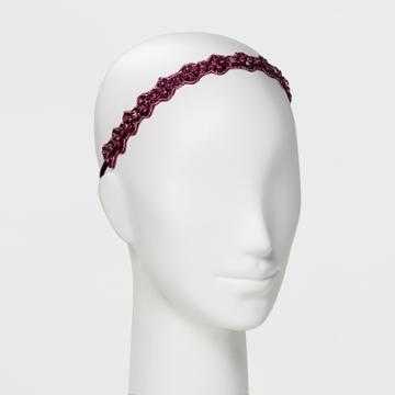 Pink Pewter Headband - Pink