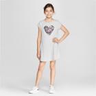 Girls' Heart Knit Dress - Cat & Jack Heather Gray