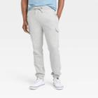Men's Ultra Soft Fleece Tapered Cargo Pants - Goodfellow & Co Cement Gray