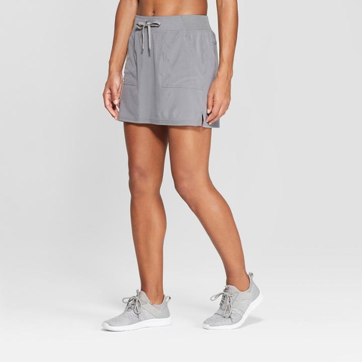 Women's Woven Mid-rise Skort - C9 Champion Dark Grey