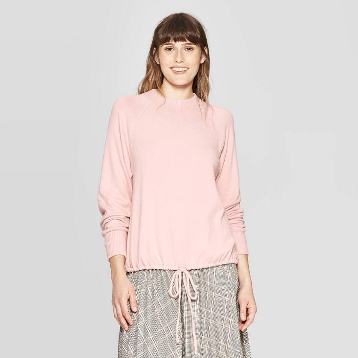Women's Long Sleeve Mock Turtleneck Pullover - A New Day