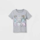 Toddler Girls' Frozen Elsa & Anna Short Sleeve Graphic T-shirt - Gray 3t - Disney