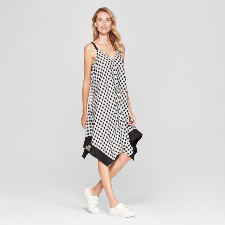 Women's Gingham Handkerchief Hem Dress - Chiasso - Black/white M,