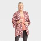 Women's Duster Cardigan - Knox Rose Cognac Paisley M/l, Red Paisley