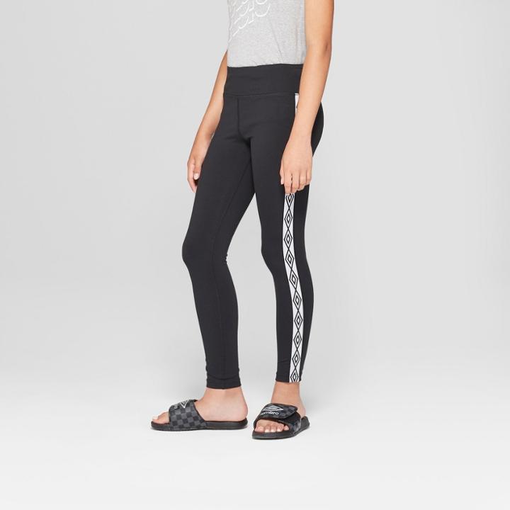 Umbro Girls' Double Diamond Performance Leggings - Black