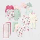 Baby Girls' Meadow Layette Set - Cloud Island Pink Newborn