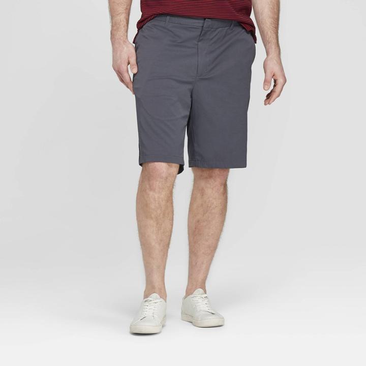 Men's Big & Tall 10.5 Chino Shorts - Goodfellow & Co Charcoal (grey)