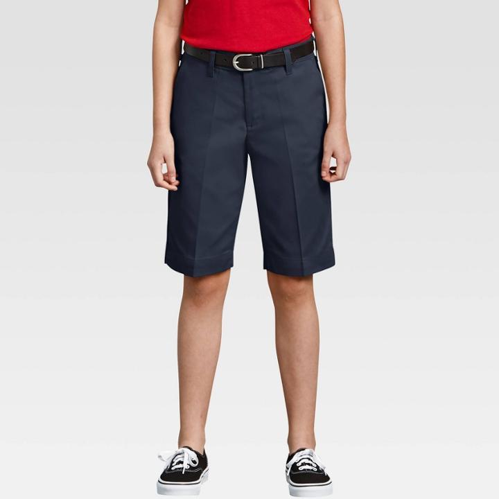 Dickies Little Girls' Classic Stretch Bermuda Shorts - Dark Navy 6x, Girl's, Dark Blue