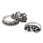 Target Sugarfix By Baublebar Crystal Ring Set Of Three - Ring Size 7 - Clear, Women's
