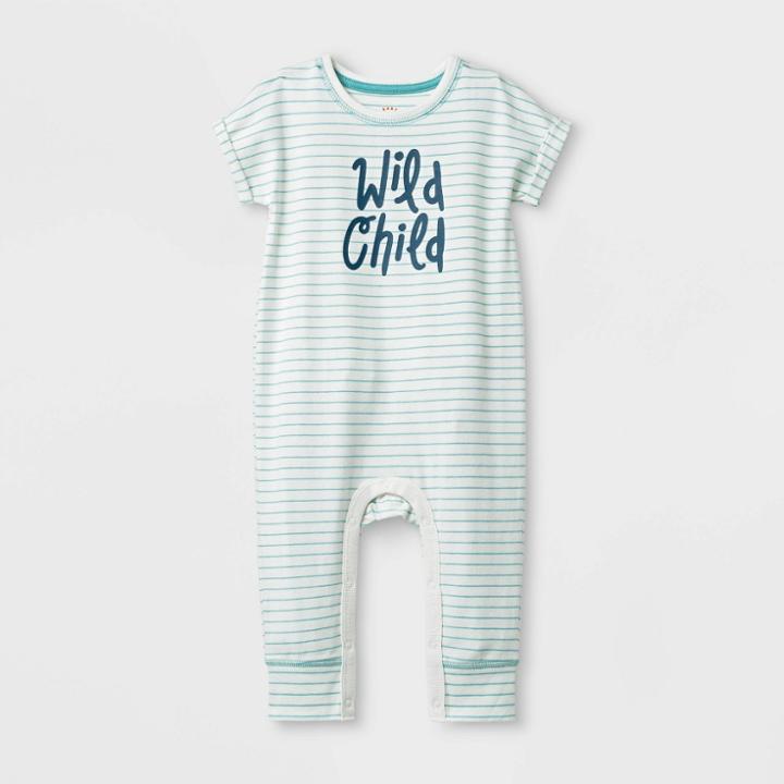 Baby Boys' Jersey Romper - Cat & Jack Cream 24m, Boy's, White