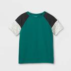 Boys' Baseball Short Sleeve T-shirt - Cat & Jack Jade Green/black